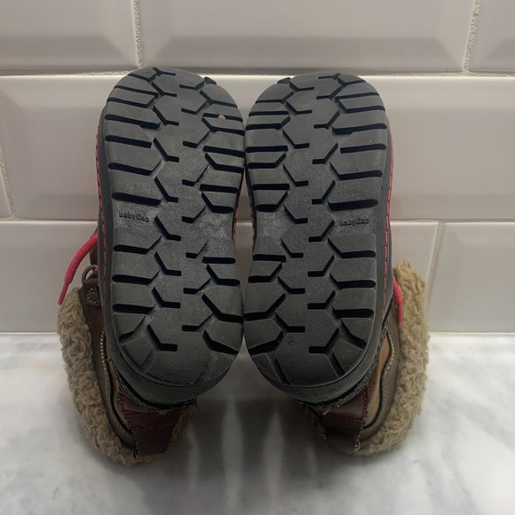 babyGap toddlerThinsulate boys boots size 11 brown sherpa - Picture 6 of 7